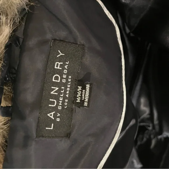 ❌SOLD❌Laundry By Shelli Segal DARK Navy Blue Puffer Coat with Faux Fur Collar - Picture 2 of 10